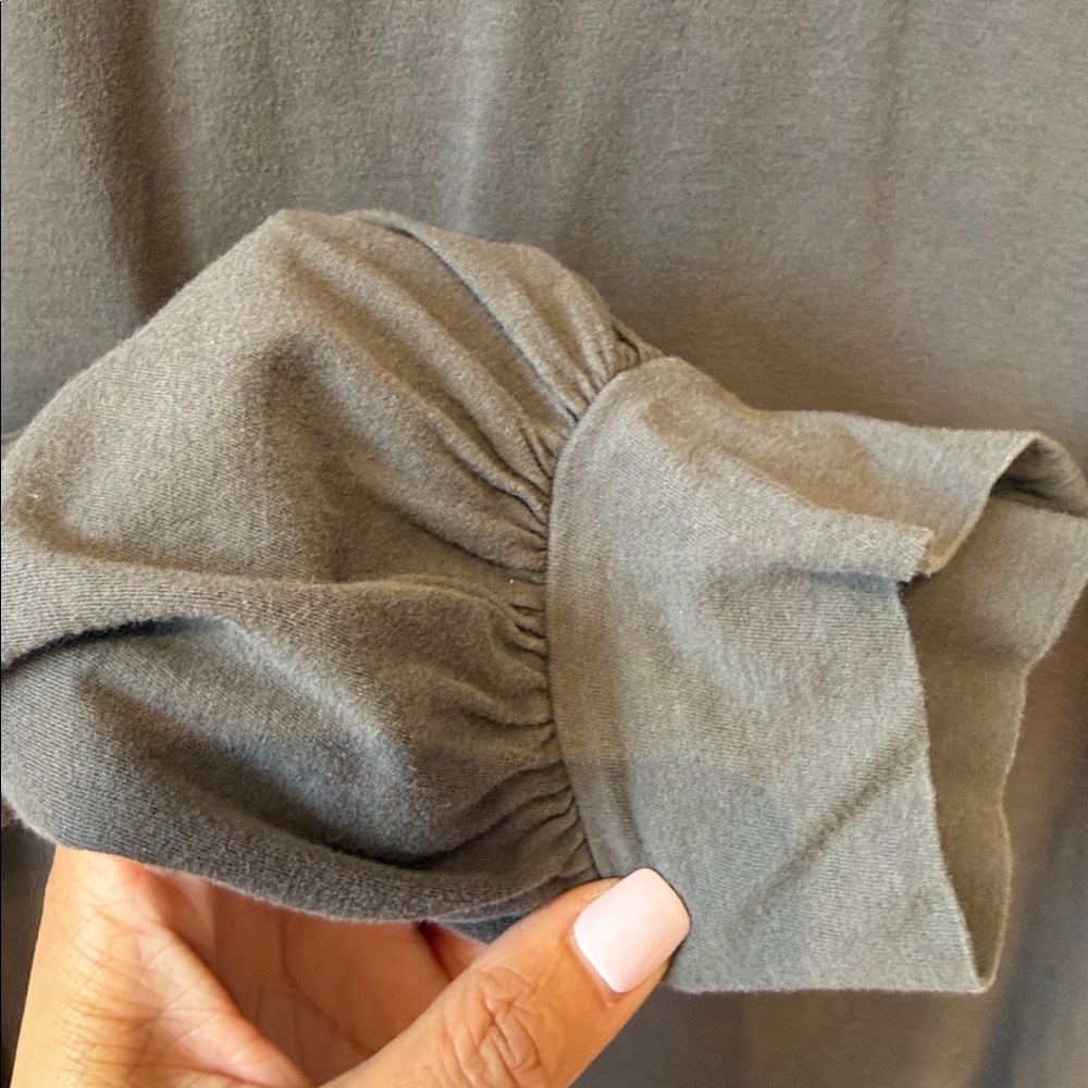 lunya Charcoal Long-Sleeve Crewneck Top Xlarge - Picture 4 of 7